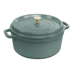 Staub | 5.5 qt, Round, Dutch Oven, Eucalyptus | Cast Iron