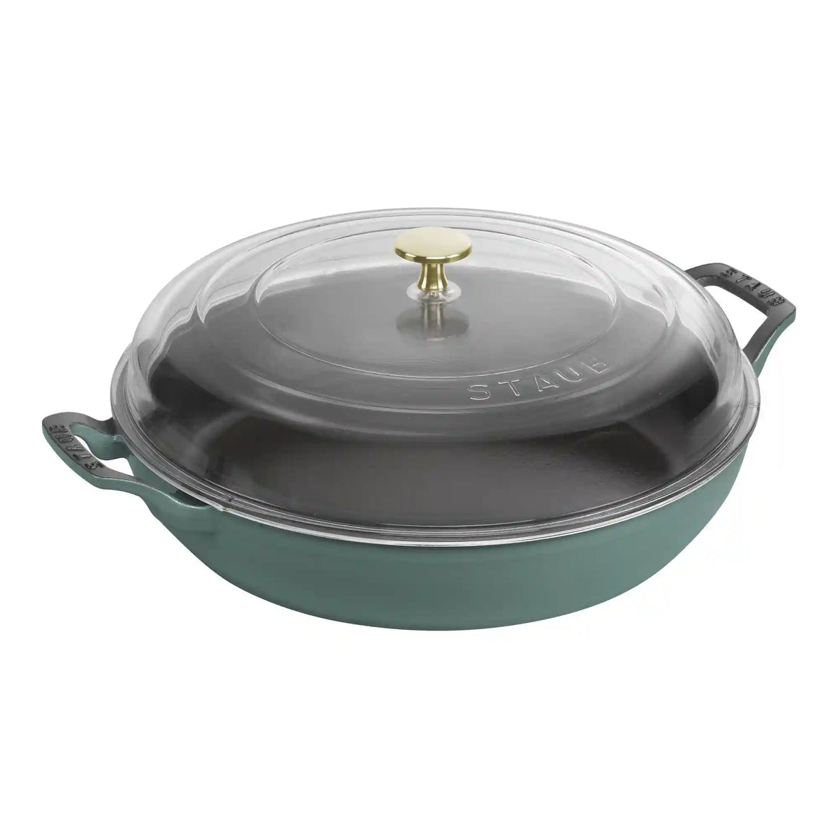 Staub | 3.5 qt, Braiser With Glass Lid, Eucalyptus | Cast Iron
