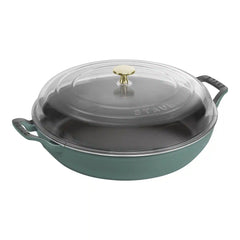 Staub | 3.5 qt, Braiser With Glass Lid, Eucalyptus | Cast Iron
