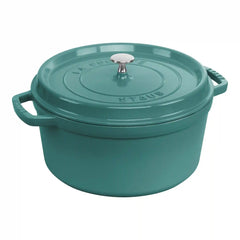 Staub | 7 qt, Round, Dutch Oven, Turquoise | Cast Iron