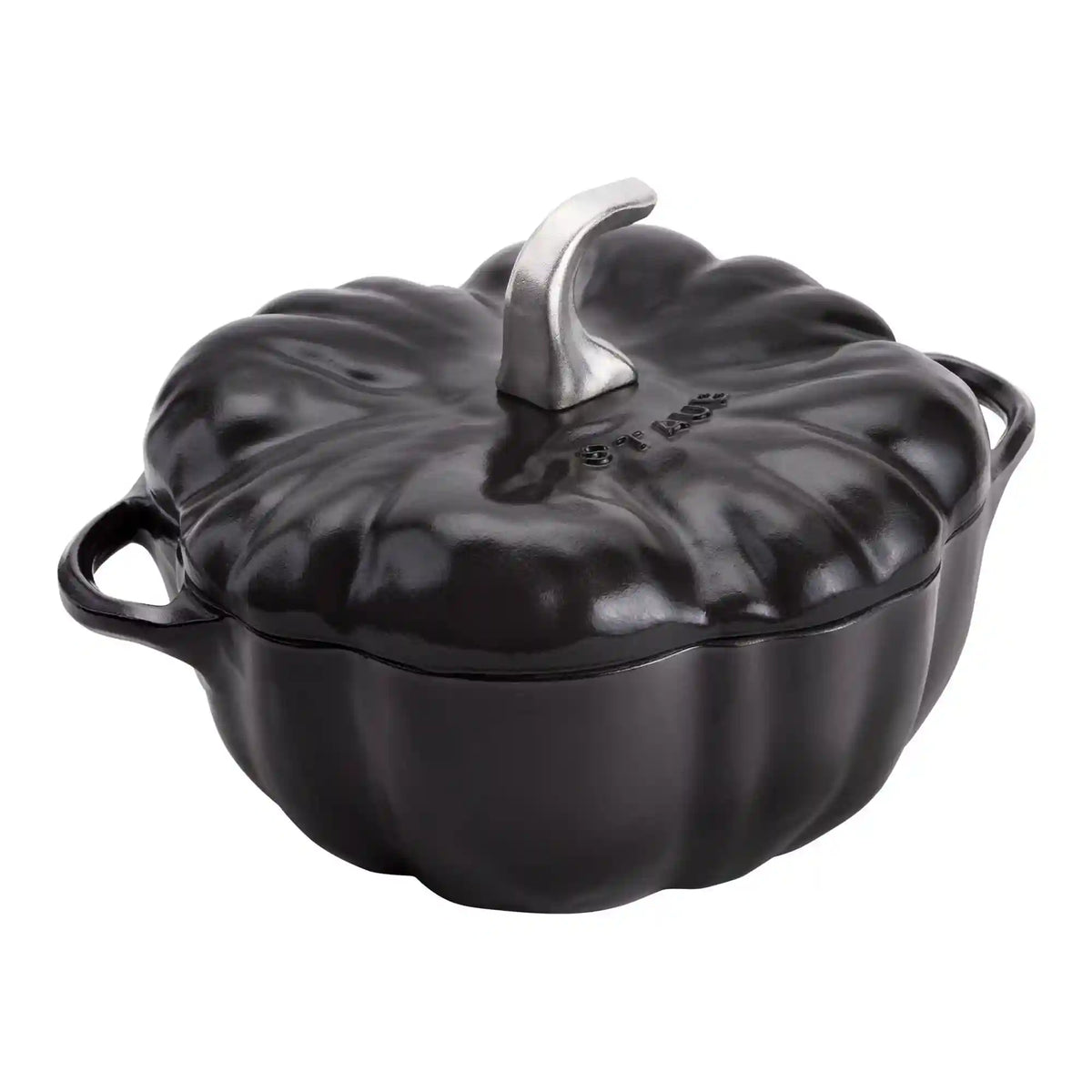 Staub | 3.5 qt, Pumpkin, Dutch Oven With Stainless Steel Knob, Matte Black | Cast Iron
