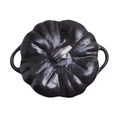 Staub | 3.5 qt, Pumpkin, Dutch Oven With Stainless Steel Knob, Matte Black | Cast Iron