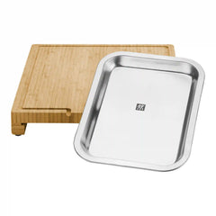 ZWILLING | 15.5-inch x 12-inch Cutting Board With Tray, Bamboo  | BBQ+