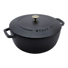Staub | 5 qt, Essential French Oven, Matte Black | Cast Iron