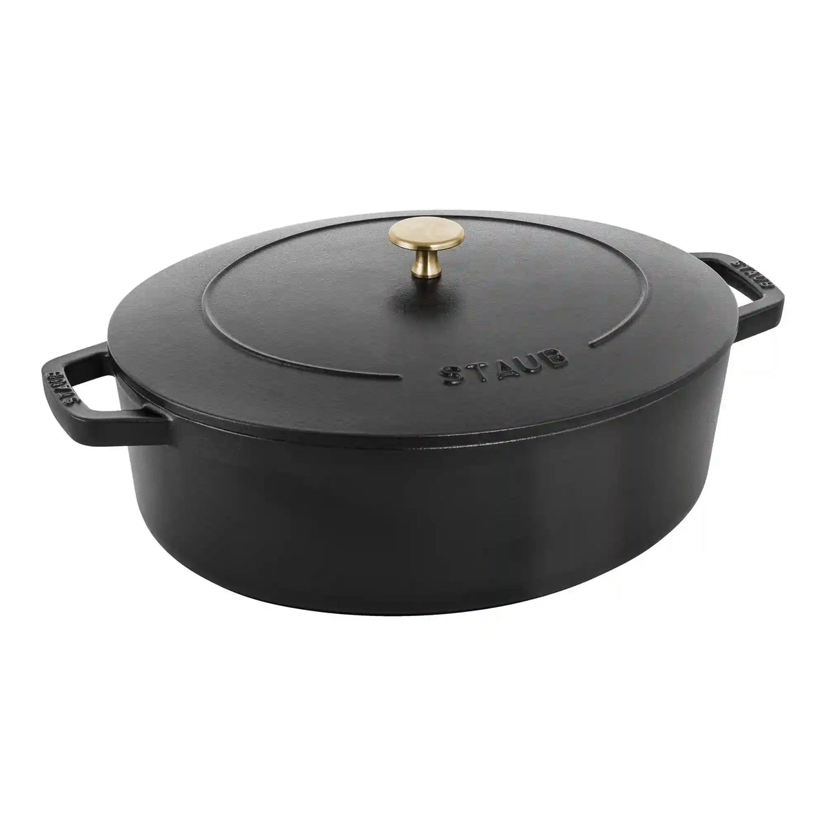 Staub | 6 qt, Wide Oval French Oven, Matte Black | Cast Iron