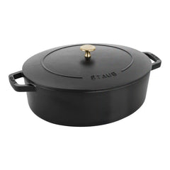 Staub | 6 qt, Wide Oval French Oven, Matte Black | Cast Iron