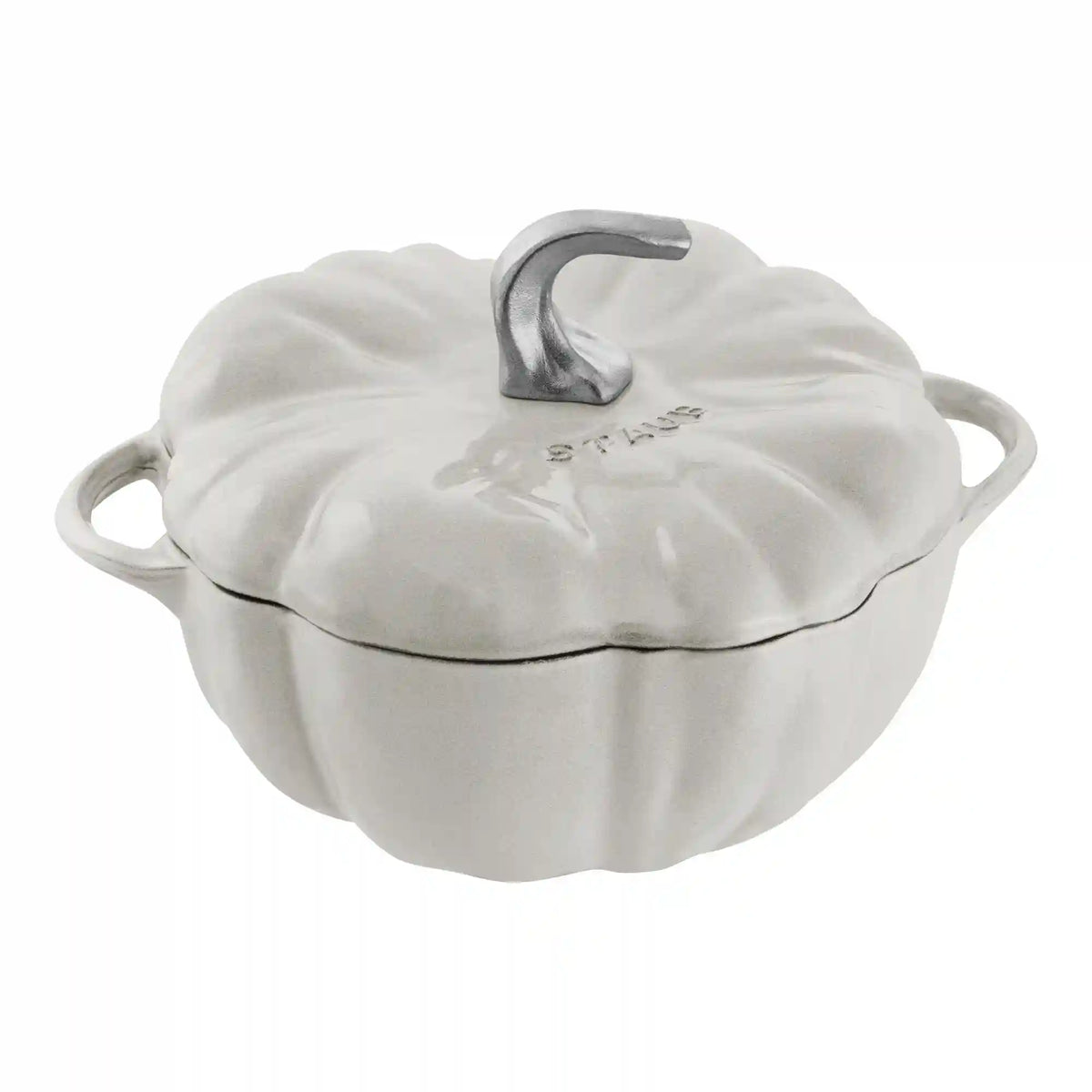 Staub | 3.5 qt, Pumpkin, Dutch Oven With Stainless Steel Knob, White Truffle | Cast Iron