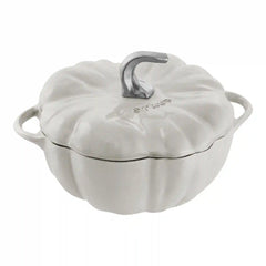 Staub | 3.5 qt, Pumpkin, Dutch Oven With Stainless Steel Knob, White Truffle | Cast Iron