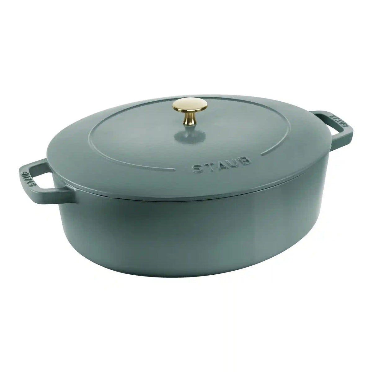 Staub | 6 qt, Wide Oval French Oven, Eucalyptus | Cast Iron