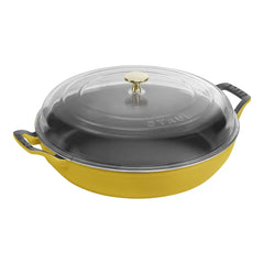 Staub | 3.5 qt, Braiser With Glass Lid, Citron | Cast Iron