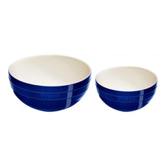 Staub | 2-pc, Large Mixing Bowl Set, Dark Blue | Stoneware