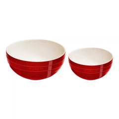 Staub | 2-pc, Large Mixing Bowl Set, Cherry | Stoneware