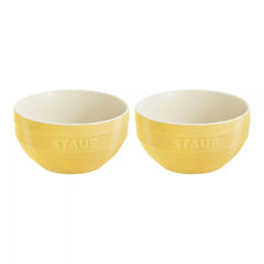 Staub | 6.5-inch / 2-pc, Large Universal Bowl Set, Citron | Stoneware
