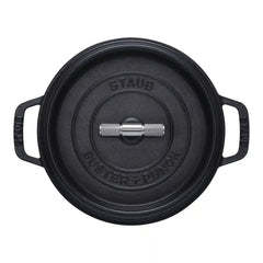 Staub | 4 qt, Round, Dutch Oven Buster And Punch, Matte Black | Cast Iron
