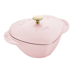 Staub | 1.75 qt, Heart, Dutch Oven, Peony Pink | Cast Iron - Specialty Shaped Cocottes