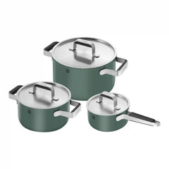 ZWILLING | 8-pc Stainless Steel Cookware Set, Green | Pure