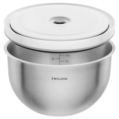 ZWILLING | Vacuum bowl set S/M/L / 6-pc, stainless steel, Silver-White | Fresh & Save BOWLS
