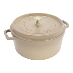 Staub | 5.5 qt, Round, Dutch Oven, Sesame | Cast Iron