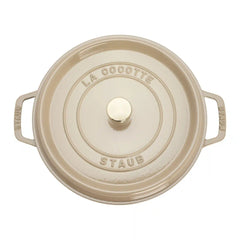 Staub | 5.5 qt, Round, Dutch Oven, Sesame | Cast Iron