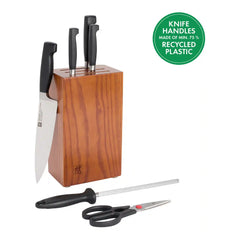 ZWILLING | 7-pc, Upright Knife Block Set, Brown | Four Star Eco