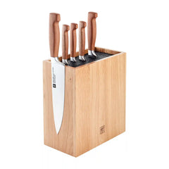 ZWILLING | 6-pc, Kotibe Wood Handle Knife Block Set, Brown | Four Star