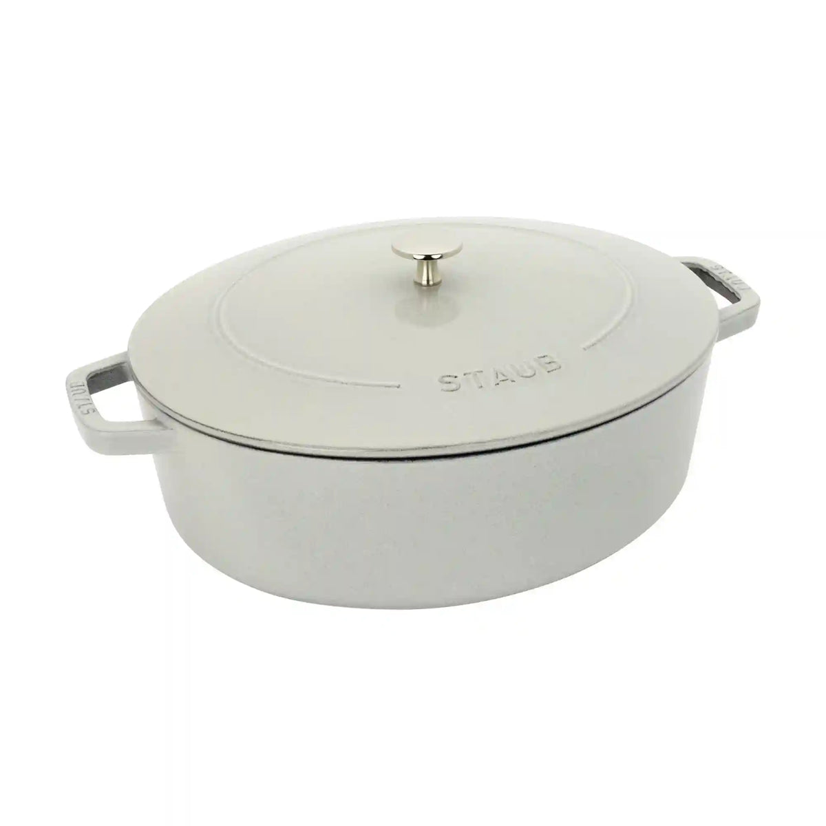 Staub | 6 qt, Wide Oval French Oven, White Truffle | Cast Iron