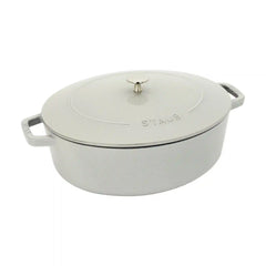 Staub | 6 qt, Wide Oval French Oven, White Truffle | Cast Iron