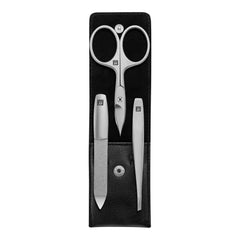 ZWILLING | 3-pc, Nappa Leather Manicure Pedicure Set With Combination Nail Scissors, Matte Black | PREMIUM