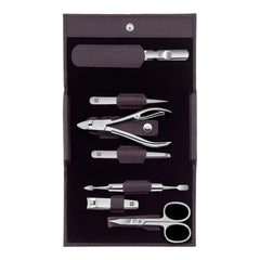 ZWILLING | 7-pc, Leather Manicure Pedicure Set With Nail Clippers, Purple | CLASSIC