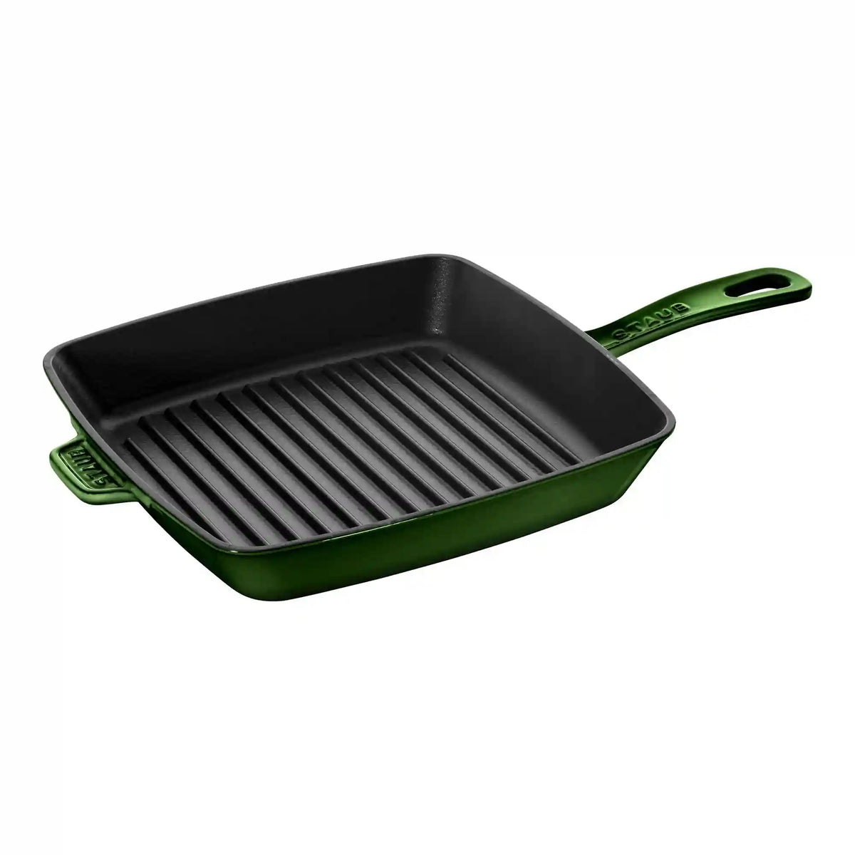 Staub | 12-inch, Cast Iron, Square, Grill Pan, Basil | Cast Iron