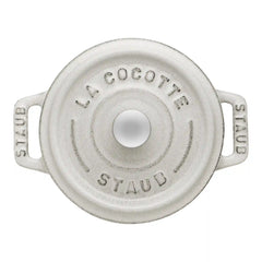 Staub | 0.25 qt, Mini Round Dutch Oven, White Truffle | Cast Iron