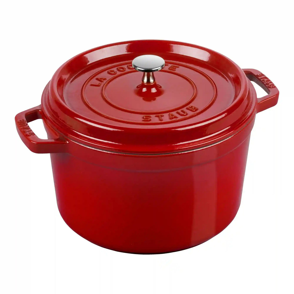 Staub | 5 qt, Round, Dutch Oven Deep, Cherry - Factory Second | Cast Iron