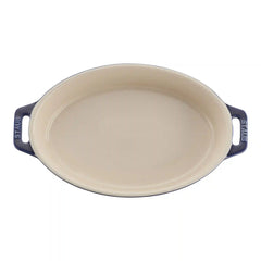 Staub | 2-pc, Oval Baking Dish Set, Dark Blue | Stoneware
