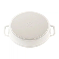 Staub | 5.75 qt, Oval, Coq Au Vin Dutch Oven, Pure White | Cast Iron
