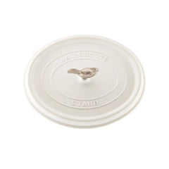 Staub | 5.75 qt, Oval, Coq Au Vin Dutch Oven, Pure White | Cast Iron