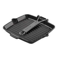 Staub | 9.5-inch, Square, 9.5" Folding Grill, Matte Black | Cast Iron
