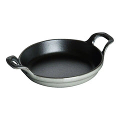 Staub | 4.5-inch, Round, Mini Gratin Baking Dish, Graphite Grey | Cast Iron