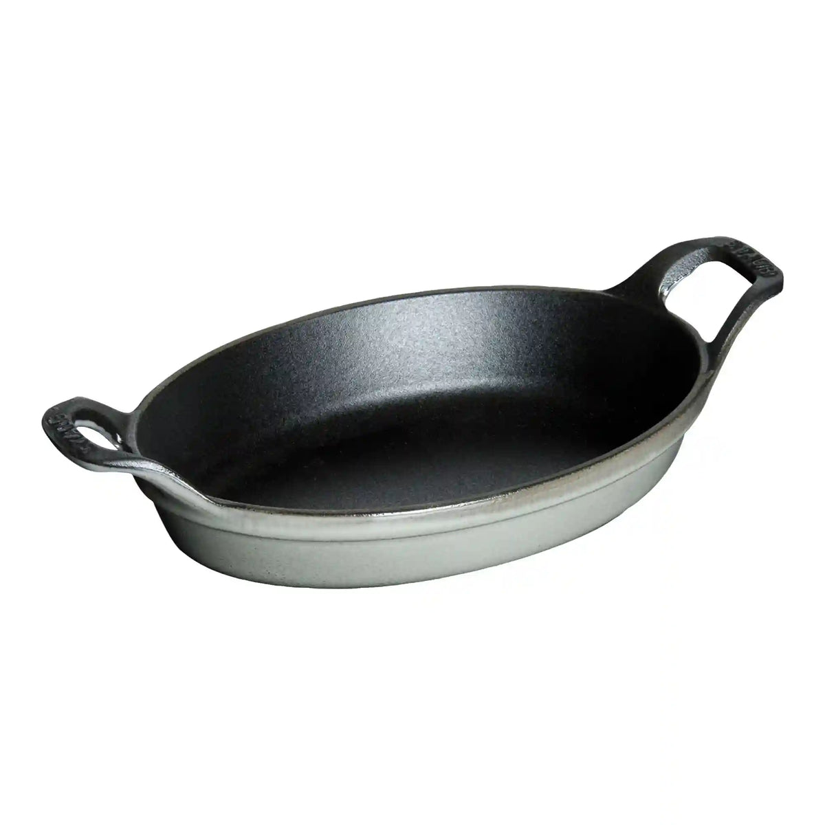 Staub | 14.5-inch, Oval, Gratin Baking Dish, Graphite Grey | Cast Iron