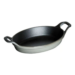 Staub | 14.5-inch, Oval, Gratin Baking Dish, Graphite Grey | Cast Iron
