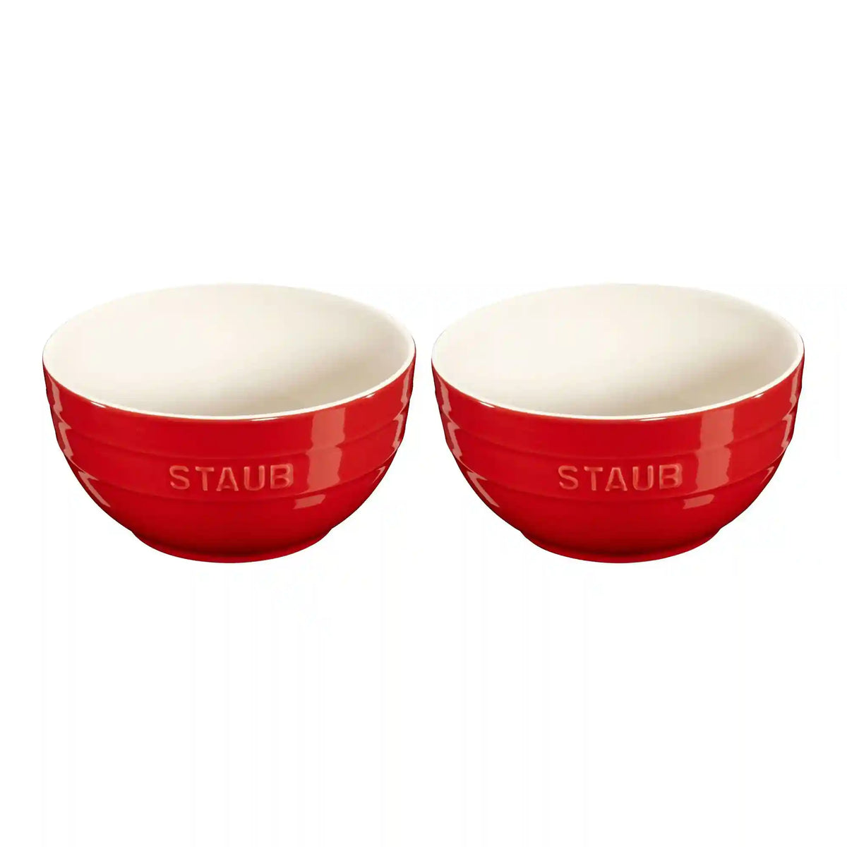 Staub | 6.5-inch / 2-pc, Large Universal Bowl Set, Cherry | Stoneware