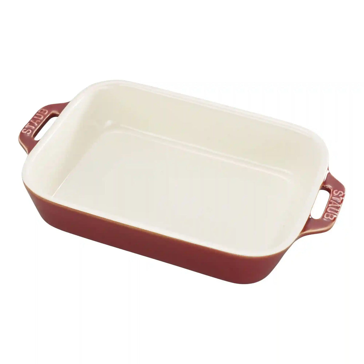 Staub | 7.5-x 6.5-inch, Rectangular, Baking Dish, Rustic Red | Stoneware