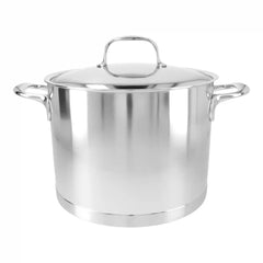 Demeyere | 8.5 qt Stock Pot With Lid, 18/10 Stainless Steel  | Atlantis