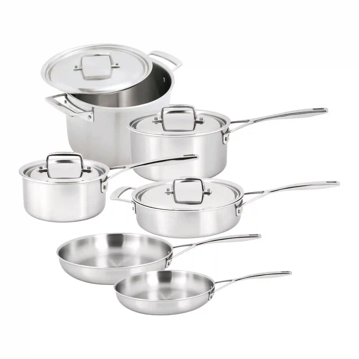 Demeyere | 10-pc, 18/10 Stainless Steel, Pots And Pans Set | Essential 5