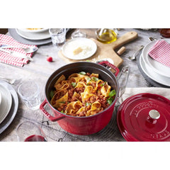 Staub | 5 qt, Round, Dutch Oven Deep, Cherry - Factory Second | Cast Iron