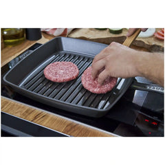 Staub | 12-inch, Cast Iron, Square, Grill Pan, Matte Black | Cast Iron