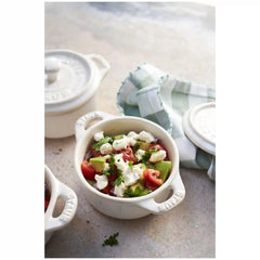 Staub | 3-pc, Mini Round Dutch Oven Set, White | Stoneware
