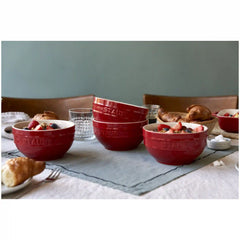 Staub | 6.5-inch / 2-pc, Large Universal Bowl Set, Cherry | Stoneware