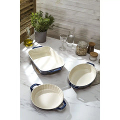 Staub | 3-pc, Mixed Baking Dish Set, Dark Blue | Stoneware