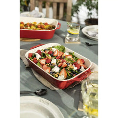 Staub | 13-x 9.5-inch, Rectangular, Baking Dish, Cherry | Stoneware