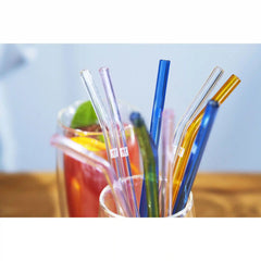 ZWILLING | Glass Straw - Colored - Bent Set | Sorrento Glassware